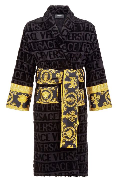 versace colorblock robe|Versace housecoat.